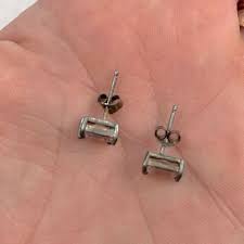 Jeweled Necklace & post earrings set Gun metal with purple sparkle jewels 18” | eBay