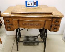 OAK SEWING MACHINE CABINET 30 1/2"H X 33 1/2"W X 17 1/2"D sold at auction on 19th November | George Cole