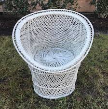 Vintage Mid to Late 20th Century Wicker Barrel Chairs and ...