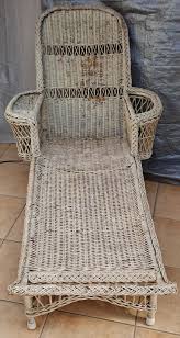 1920's White Wicker Chaise Lounge For Sale at 1stDibs ...