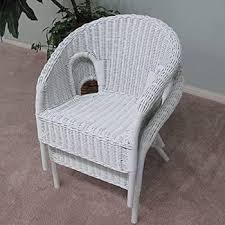 Real Authentic White Rattan & Wicker Stacking ... - Amazon.com