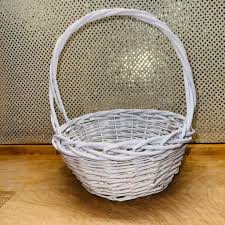Round White Willow Basket| Mountain Man Vail