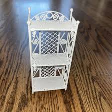 White Metal Dollhouse Furniture Bookshelf | eBay
