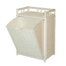 Wicker Hamper with Pull Out Bin