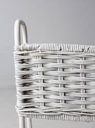 vintage white wicker plant stand – 86 Vintage
