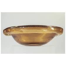 Venetian Murano glass gold fleck bowl. For Sale at Ruby Lane