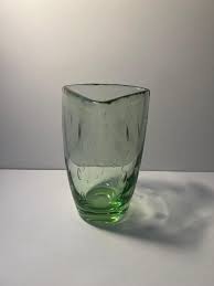 James Powell Green Glass Vase For Sale at 1stDibs