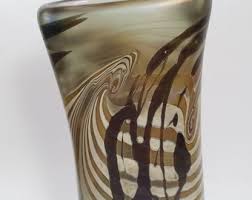 Vintage Art Glass Vase 1978 Designer Norman Thomas Rare ...