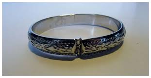 Whiting and Davis 7 Inch Bangle. For Sale at Ruby Lane