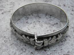 Heavy Antique French Cast Silver Bracelet 19th Century | eBay