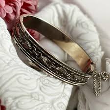 Mcm Silver Tone Bangle Bracelet - Etsy