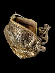 Whiting & Davis Vintage Gold Mesh Crossbody Evening Bag - Etsy