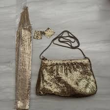 Vintage GOLD Evening Bag DURAMESH Clutch w Zipper & Matching ...