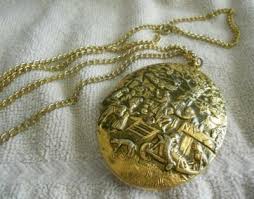 Vintage Revlon Heirloom Empty Perfume Locket Pendant ...