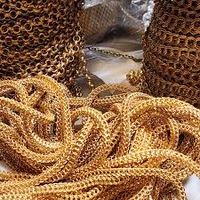 HUGE Brass Chain Lot Most Miriam Haskell & RARE Fancy ...
