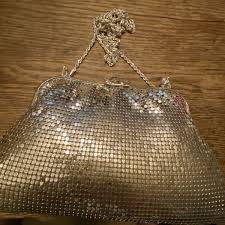 Silver Mesh Purse Evening Bag Metal Clutch Handbag Vtg | eBay
