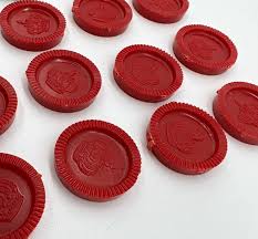 Set of 24 Vintage 1957 Transogram Transy King Of Fun Crown Plastic Mini Checkers | eBay