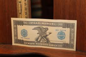 Vintage 1960's Western Publishing Play Money $1000 | eBay