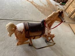 50s Vintage Wonder Horse BRANDED Horse Prancer 33”w X 19”d X ...