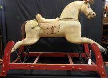 Sold at Auction: Awesome early original rocking horse