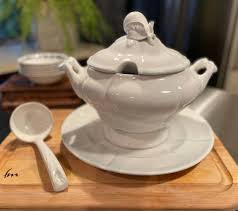 Vintage Bordallo Pinheiro Majolica Soup Tureen With Ladle ...