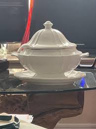 California pottery soup, Tureen and platter + Ladle all matching