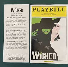 Gregory Maguire WICKED Playbill Orpheum Theatre San ...