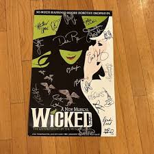 Wicked The Musical OFFICIAL BROADWAY POSTER Autographed ...