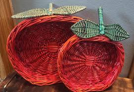 Wicker Apple Basket - Etsy Singapore