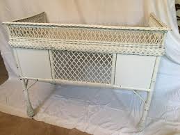 Antique White Wicker Desk with Glass Top | eBay