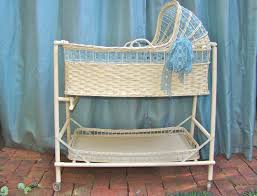 Vintage Bassinet on Wooden Frame. Wicker. Baby Bassinet With Shelf. Cradle. Newborn Bed. - Etsy