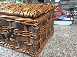 Wicker Picnic Basket / Wicker Tray - Etsy
