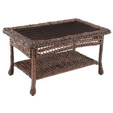 Jiallo Modern Concept Faux Sea Grass Resin Rattan Coffee Table : Target