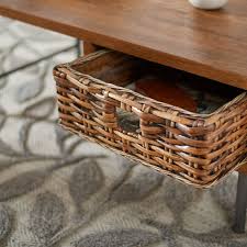 SAFAVIEH Allester 1 Rattan Drawer Coffee Table, Brown/Black - Walmart.com