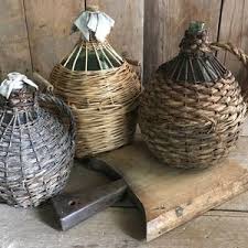 Pair Tall Vintage Wire and Wicker Wrapped Bottles / French Style Wire Covered Bottles / Utilitarian French Kitchen / Cottage Farm Style - Etsy