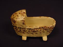 RARE ANTIQUE EARLY 1800s SMALL CHILDS BASKETWEAVE CRADLE ...