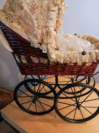 Vintage Victorian Baby Doll Carriage Stroller Buggy Wicker ...