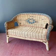 Doll Couch - Vintage Wicker Couch - Vintage Doll - Etsy