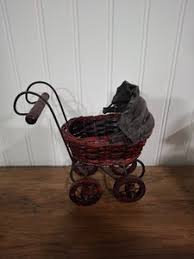 Vintage Wicker Doll Stroller | eBay