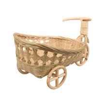 Cabilock 1pc Mini Baskets Wooden Planter Fruit Decor Bread Storage Basket Woven Bread Basket Food Tray Food Serving Basket Bamboo Woven Storage Basket Hand Made Woven Basket Tricycle Wicker : Amazon.sg: Home