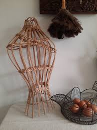 Ornamental Freestanding Wicker Mannequin Torso Bust Cane Boho Display Vintage | eBay