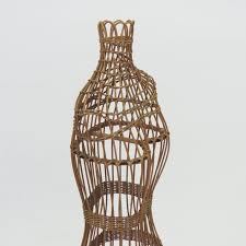 Italian 1950s Wicker Half Bust Mannequin For Sale at 1stDibs | rattan mannequin, vintage wicker mannequin, wicker bust