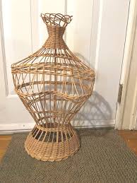 Art Deco Wicker Rattan Dress Form Bust Torso - Etsy Denmark