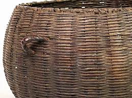 Vintage Very Finely Woven Small Black Vietnamese Rattan Basket — Niger Bend