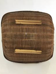 Japanese Bamboo Basket Kago Zaru Vtg Ikebana Flower Arrangement B201 | Online Shop | Authentic Japan Antiques