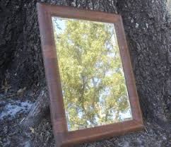 Vintage Large Mirror, Vintage Wood Mirror, Tiger Oak Mirror ...