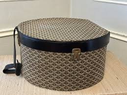 Goyard Rare Large Boite Chapeau Hat Box Vintage Round Suitcase Trunk | eBay