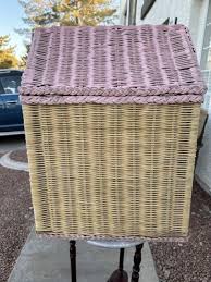 VTG Wicker Child's Dollhouse Shaped Toy Treasure Storage ...