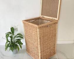 Wicker Bathroom Basket, Woven Laundry Hamper, Wicker ...