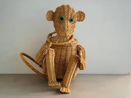1950s Wicker Monkey Purse, Bohemian Odd Decor - Etsy